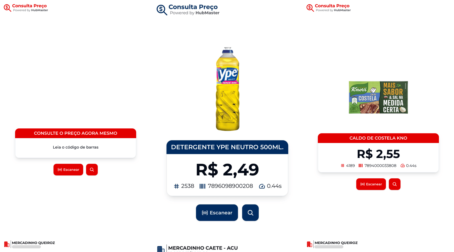 Demonstração do Consulta Preço